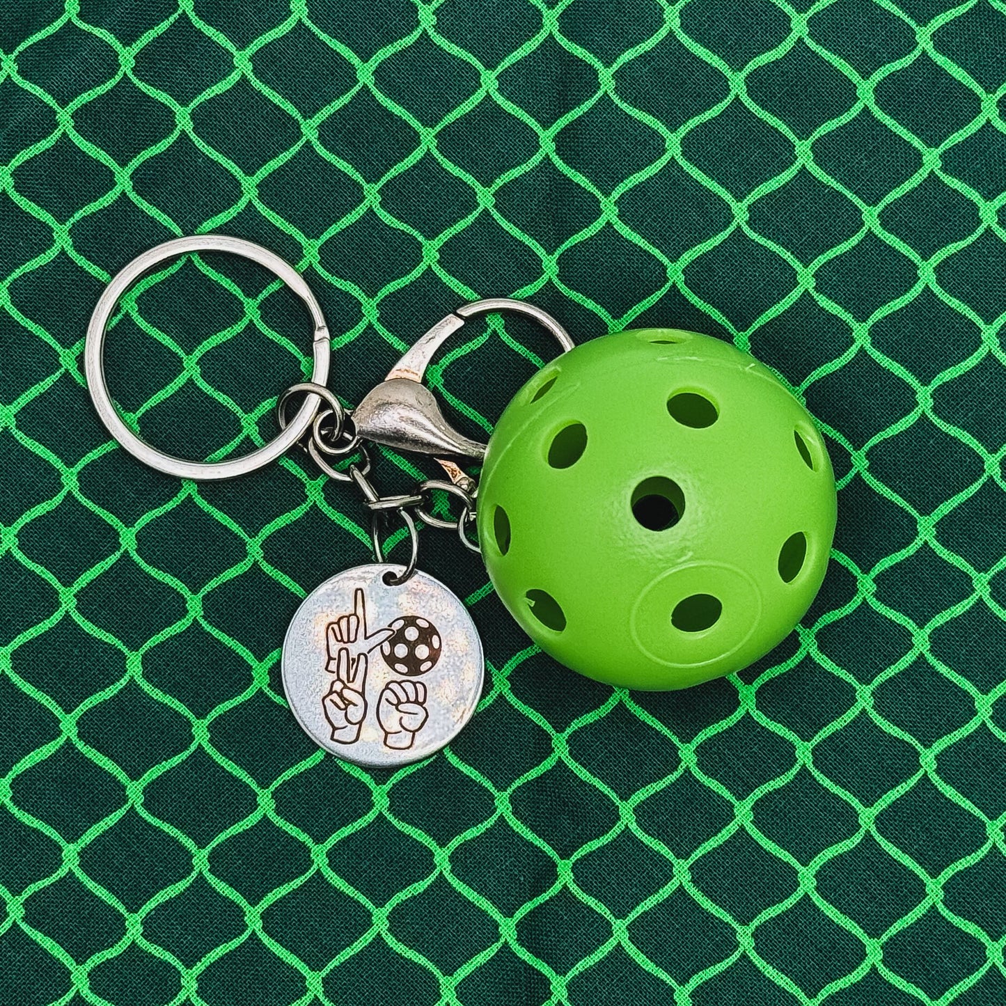 LOVE Pickleball Keychain