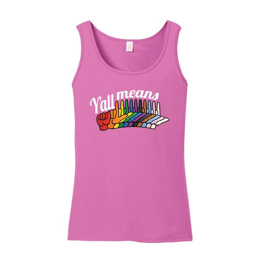 Y'all means All - Ladies' Softstyle Tank Top - DeafAF