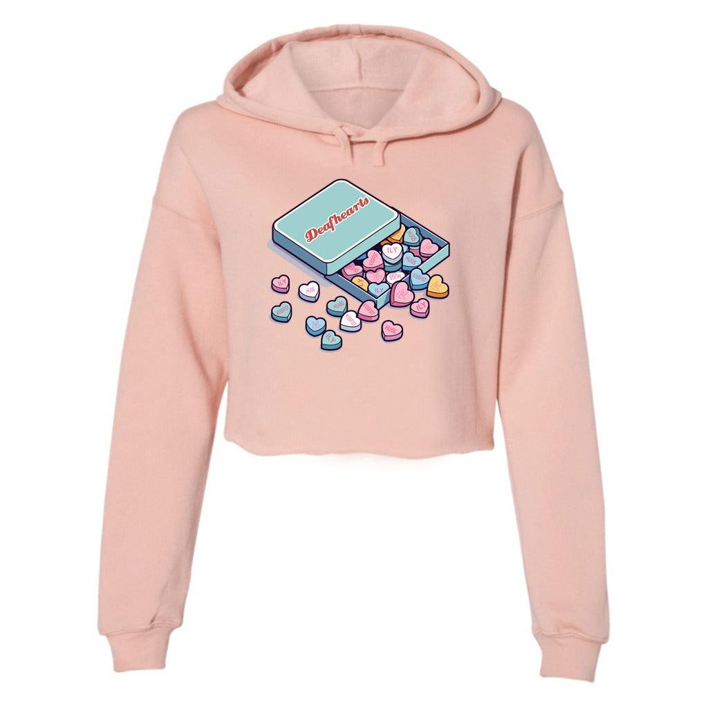 Deafhearts - Cropped Ladies Hoodie - DeafAF